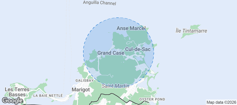 Saint Martin Airbnb map